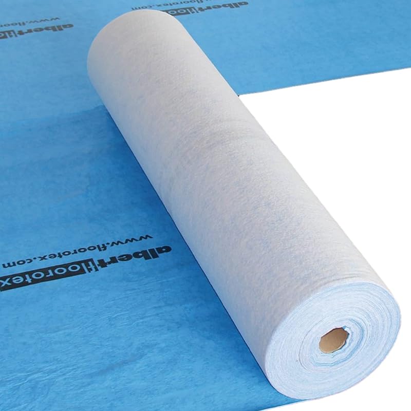 Albert Floorotex Protección temporal para pisos multiusos azul - Rollo de 280 pies cuadrados (40" x 84') | Multiusos, reutilizable - para proyectos de construcción - Protege superficies y pisos: madera dura, azulejos, alfombras, encimeras, bañeras