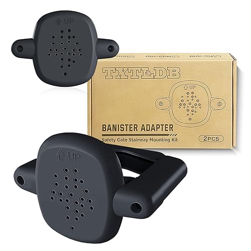 Miniatura 9 de 2 adaptadores de barandilla para puerta de bebé, accesorios de montaje de escalera sin perforación, se adapta a barandillas cuadradas/redondas de