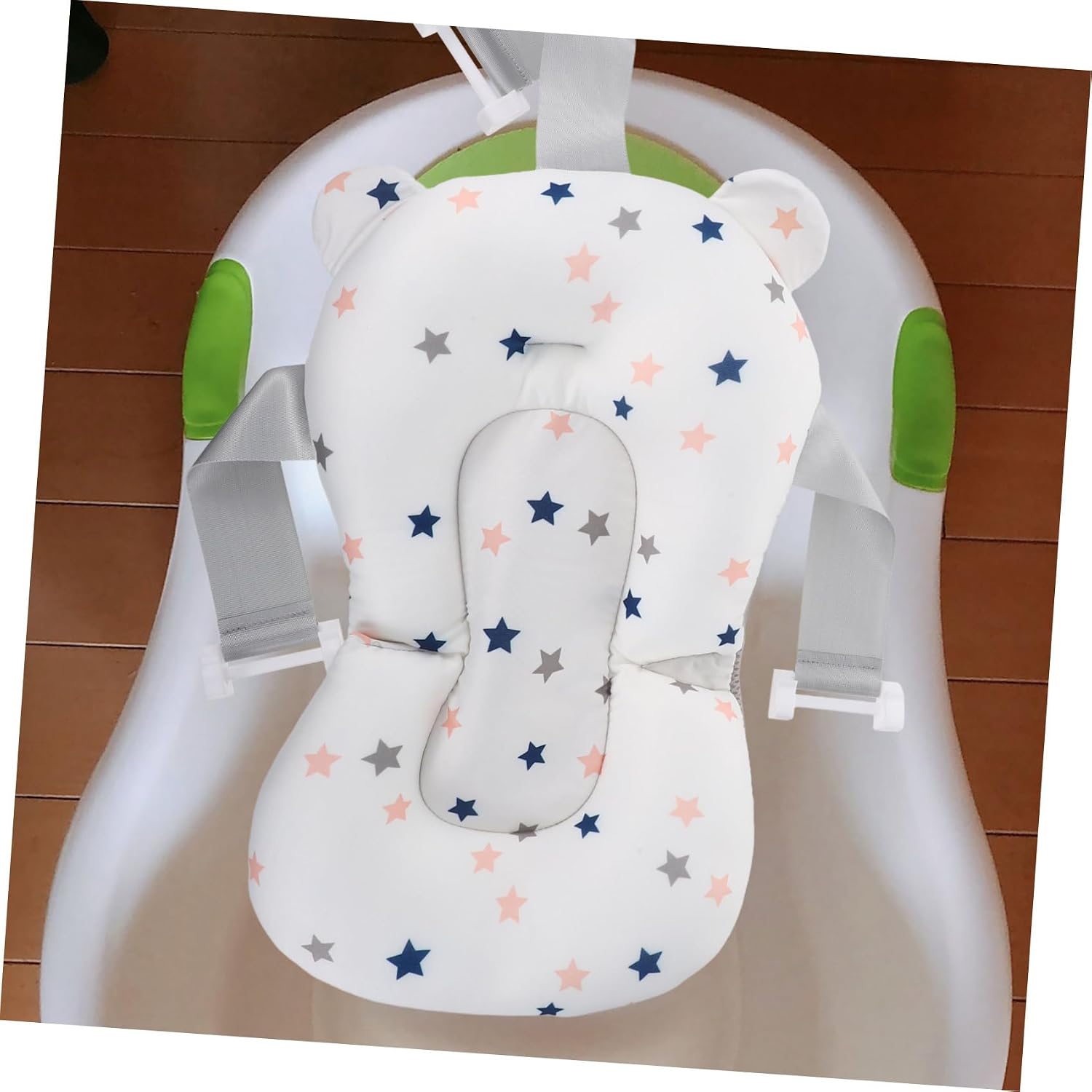Toyvian Floating Bath Cradle Mesh Shower Support Pad Non Slip Lightweight Breathable Quick Dry Newborn Bath Safe Soft Sponge Tub Cushion