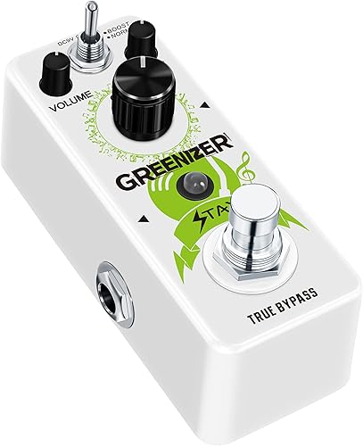 Vista 100 de Stax Pedales de efectos de compresor. Sonido clásico de compresión óptica. Ataque suave y atenuación. Conservando el transitorio de la señal Línea