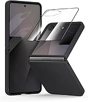 Vista 20 de Eastcoo Funda delgada para Galaxy Z Flip 5, parte trasera de policarbonato duro, sensación esmerilada, soporte de carga inalámbrica, ligera, a