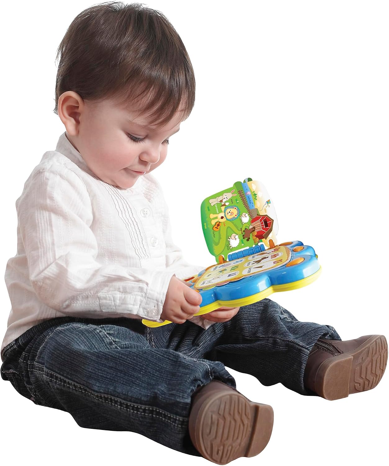 Winfun: Let's Read! Caesar The Lion - Lights & Sounds, Reading Toy, Learning Activities, Motor Training, Music & Sensory, Baby & Toddler Ages 12mo+