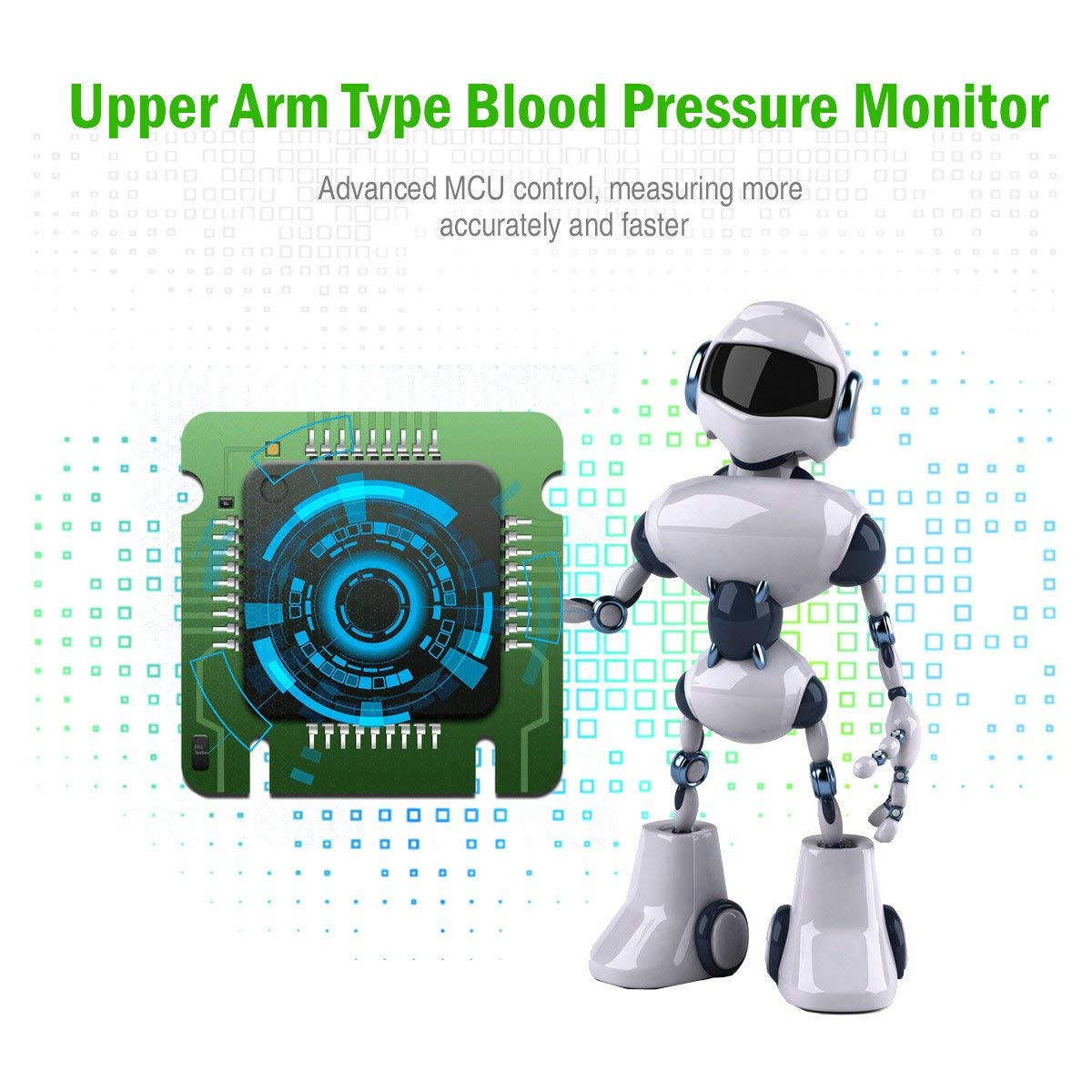 Monitor de presión Arterial del Brazo Superior - Monitor de presión Arterial Digital automático con Bolsa de Almacenamiento - Detector de latidos Irregulares e hipertensión