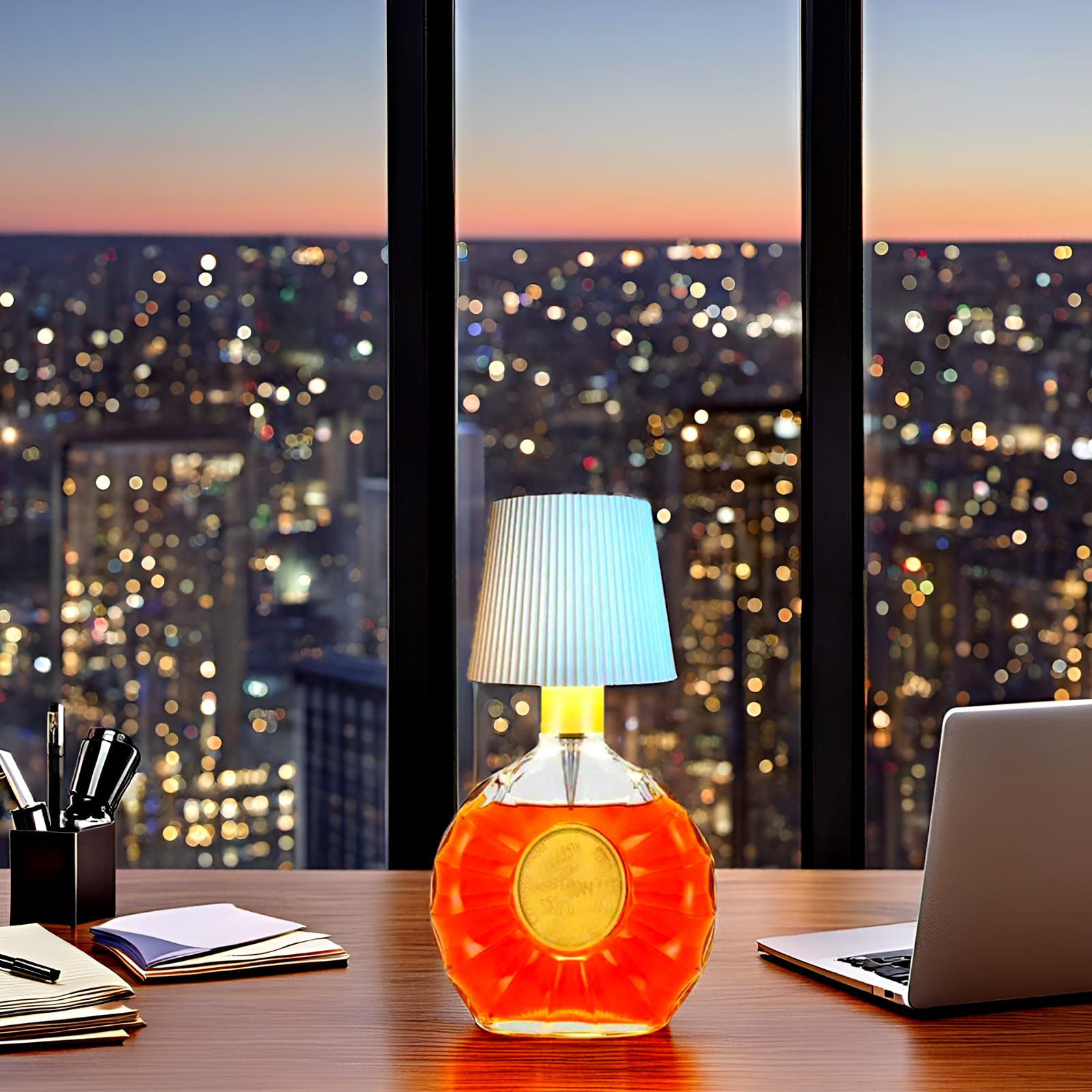 Generico Lampada Bottiglia LED, Lampada per Bottiglia Senza Fili Tattile Ricaricabile con Luce Dimmerabile per Ristorante, Casa, Bar, Ufficio (Bianco, 4 pezzi)
