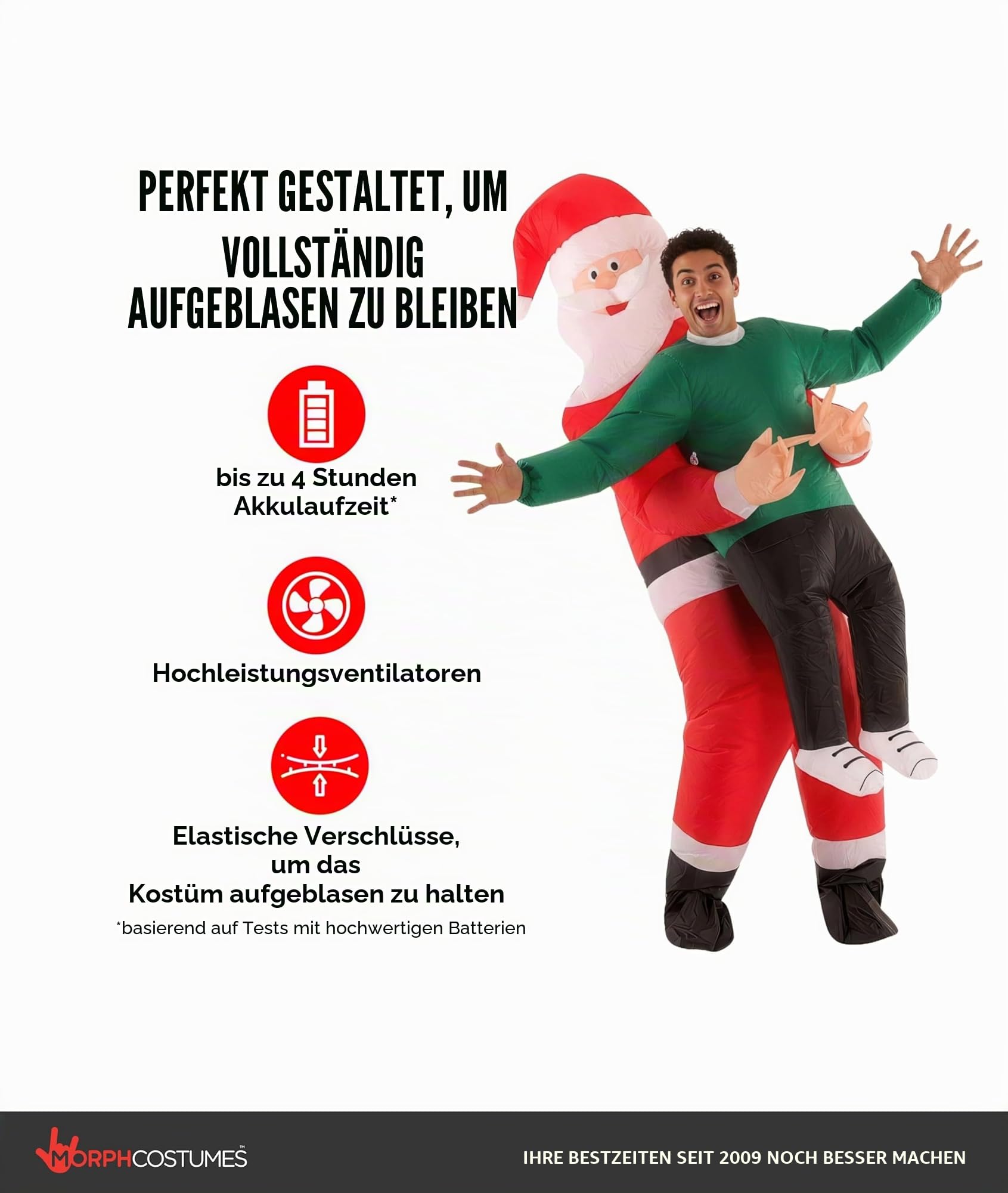Morph Weihnachtsmann Aufblasbar Kostüm, Aufblasbarer Weihnachtsmann Kostüm, Weihnachtsmann Kostüm Aufblasbar, Weihnachtsmann Kostüm Luft, Aufblasbares Kostüm Weihnachtsmann