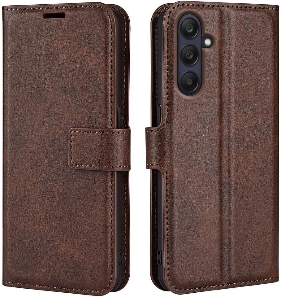 Flip Case for Samsung A26 Wallet PU Leather Magnetic Protective Cellphone Case for Samsung Galaxy A26 5G A266 Folio Book Cover with Stand & Card Slots (Brown)