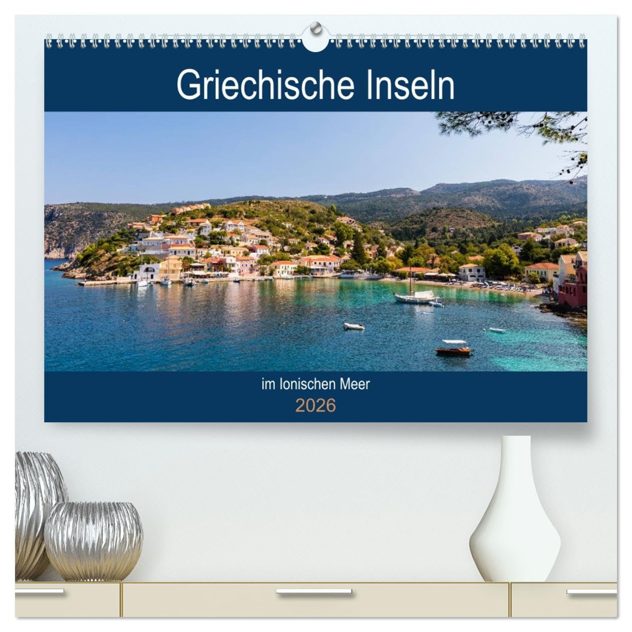 Griechische Inseln im Ionischen Meer (hochwertiger Premium Wandkalender 2026 DIN A2 quer), Kunstdruck in Hochglanz: Von Korfu bis Kefalonia, griechische Inseln entdecken (CALVENDO Natur)