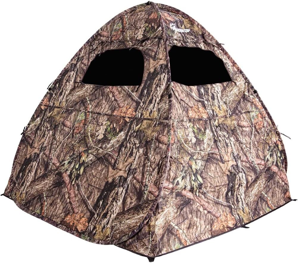 Ameristep Gunner Lightweight Durable 58" x 56" x 57" Compact Size 1-Person Capacity Portable Hunting Ground Blind - Mossy Oak DNA : Sports & Outdoors
