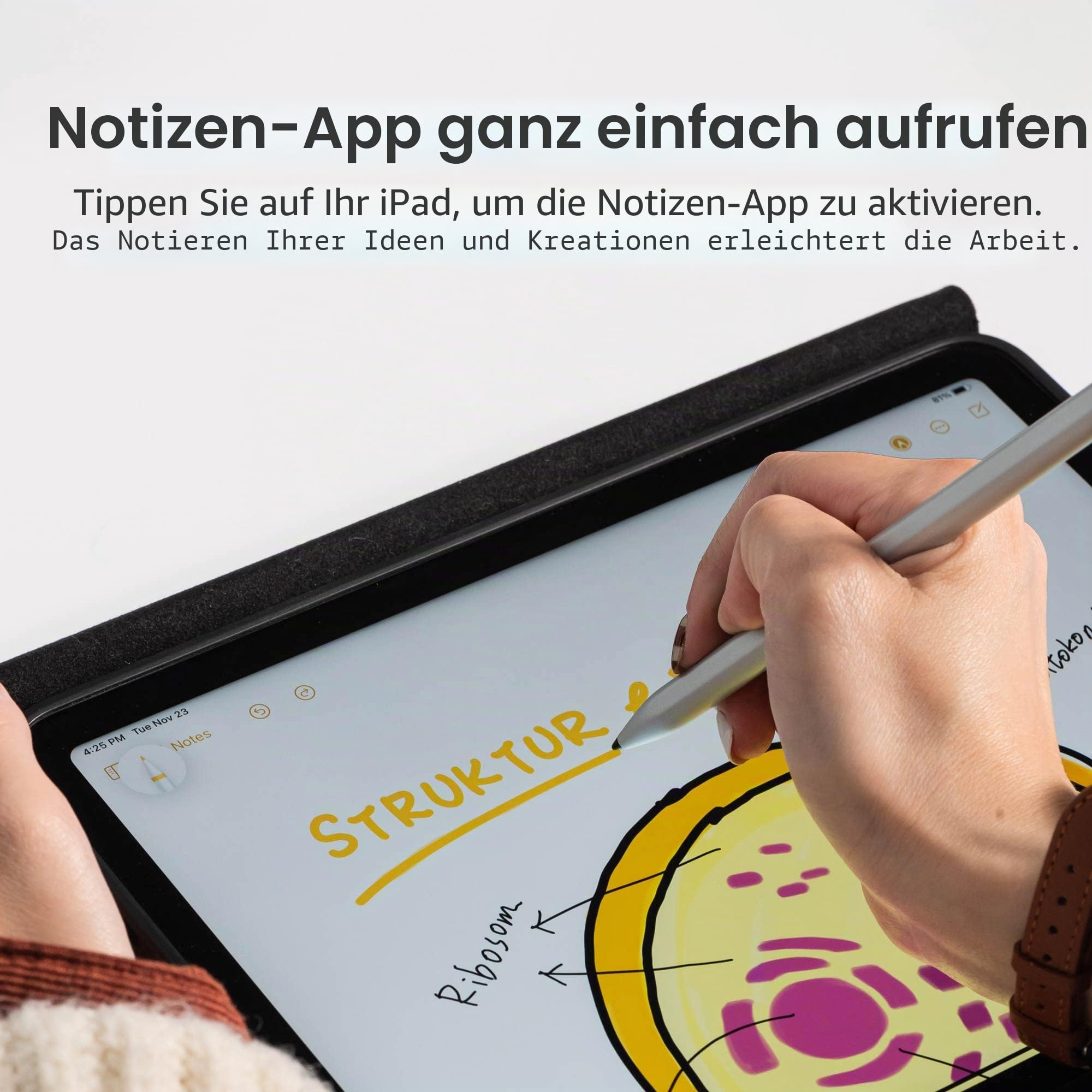 adonit Neo Stylus Apple Digitaler Stift wiederaufladbar Spacegrau