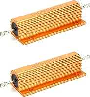 Vista 7 de Resistor de alambre enrollado 100W 0.01 Ohm Pestañas de tornillo Resistencia de aluminio - 2pcs