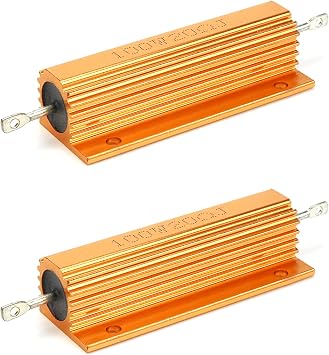 Wirewound Resistor 100W 20Ohm Aluminum Case Mounted 2Pcs
