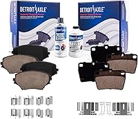 Vista 76 de Detroit Axle - Pastillas de freno para Pontiac Grand Prix 2005-2008, Buick LaCrosse Allure 2005-2009, pastillas de freno de cerámica con repuesto