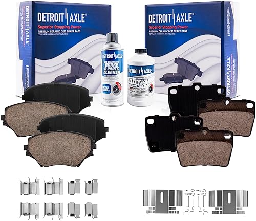 Miniatura 259 de Detroit Axle - Pastillas de Freno Delantero para Ford Fusion Lincoln MKZ Zephyr Mercury Milan Mazda 6, Pastillas de Freno Cerámica Reemplazo