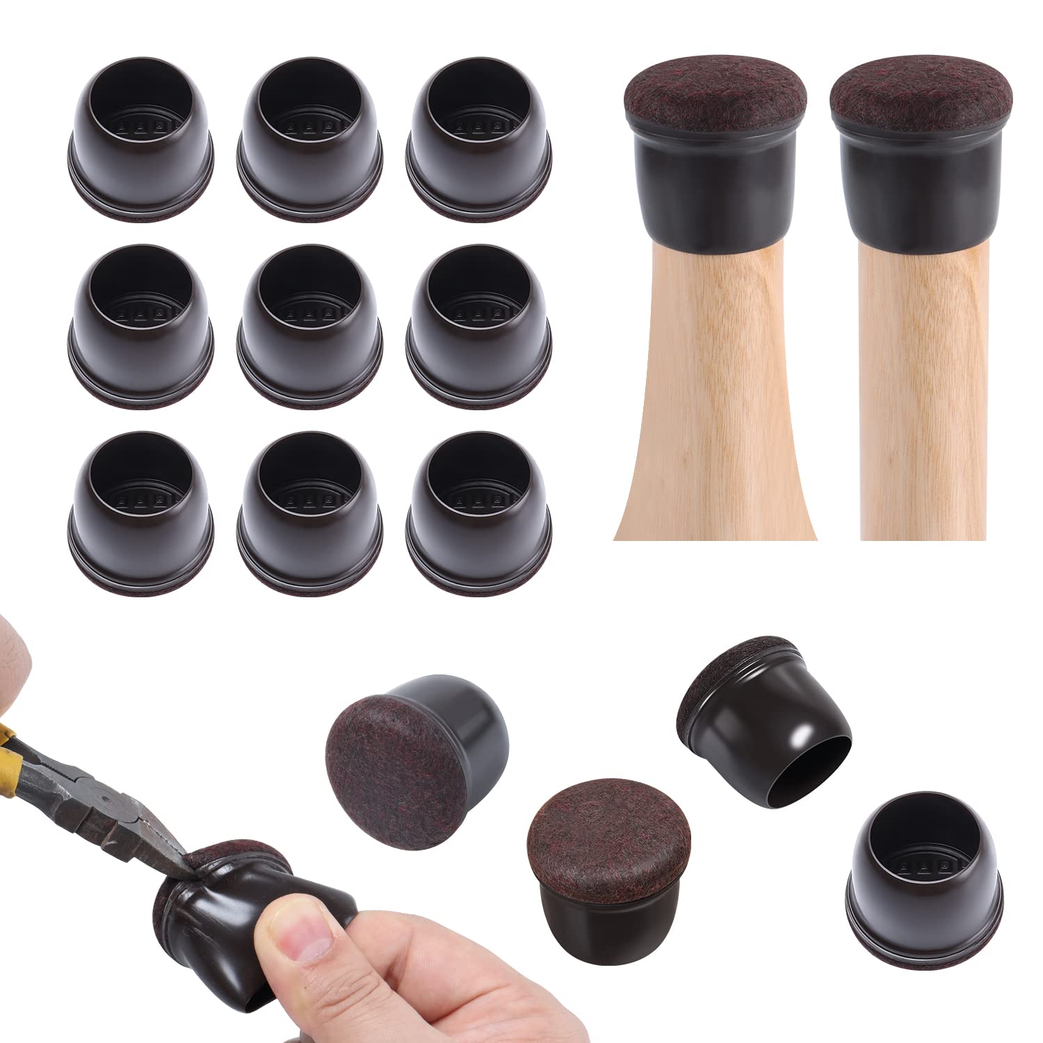 Buy GAGUIUP Silicone Chair Leg Floor Protectors with Felt 24 PCS