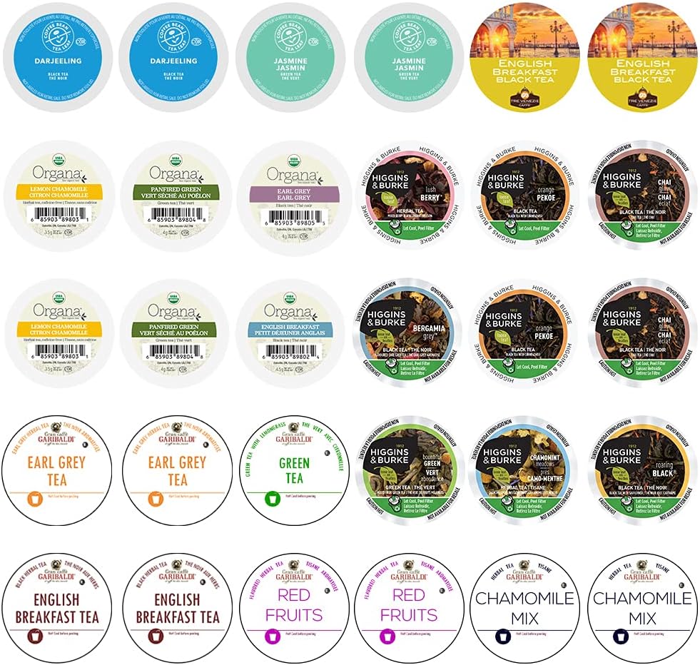 Keurig K-Cup Variety Pack - Assorted Green, Black, White & Herbal Tea Pods, 30 Count