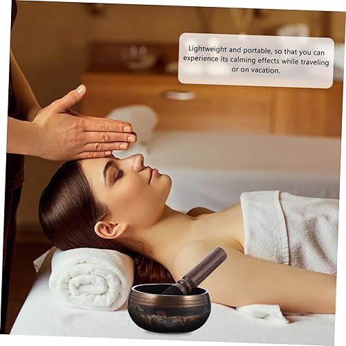 Miniatura 8 de SUPVOX 1 Unidades Buda Sound Bowl Budista Bowl Music Sound Bowl Alms Bowls Yoga Sets Crystal Sets Meditation Bowl Copper Singing Bowl Meditación