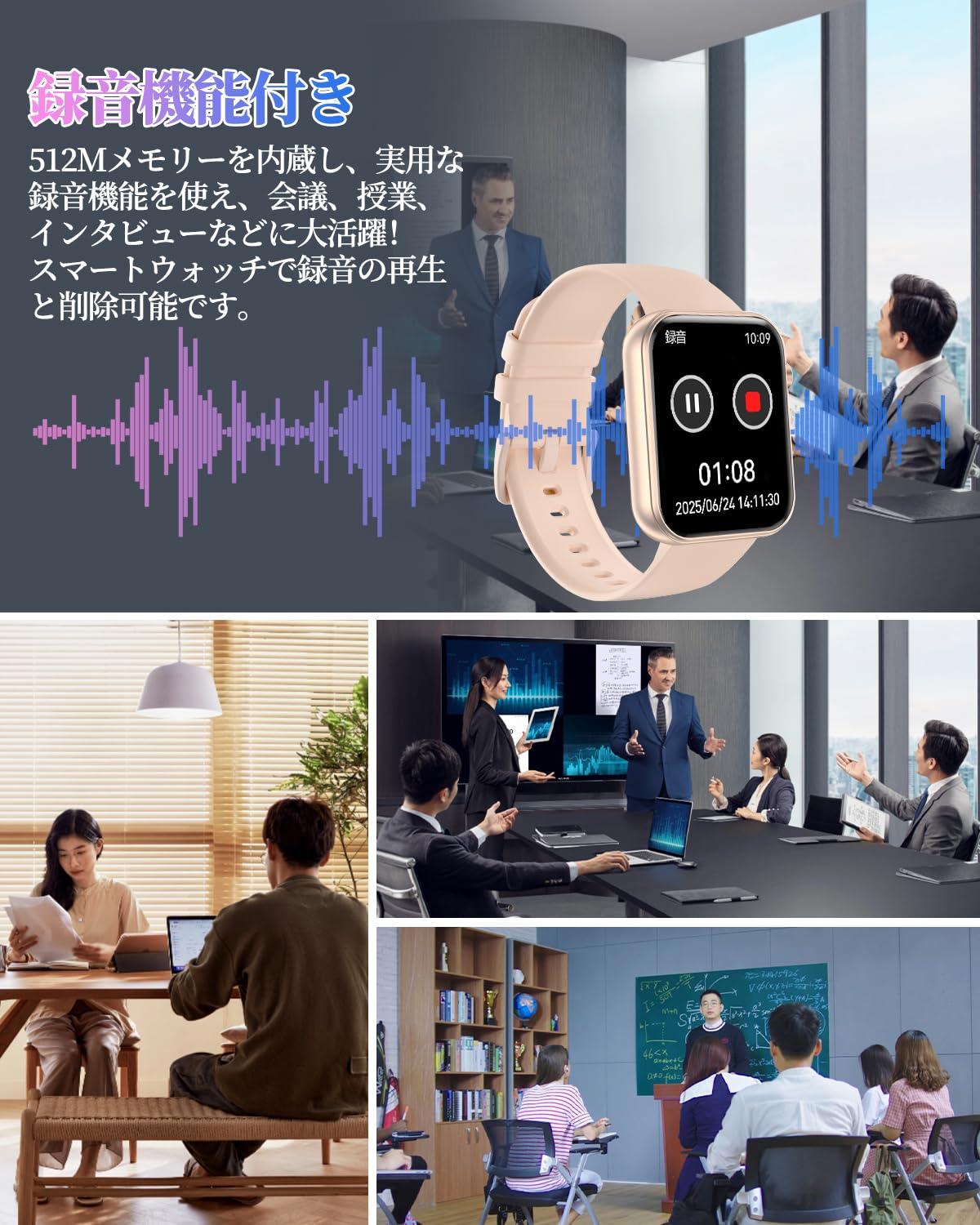 Amazon | スマートウォッチ【2026年業界最新進化 カメラ内蔵 録画録音