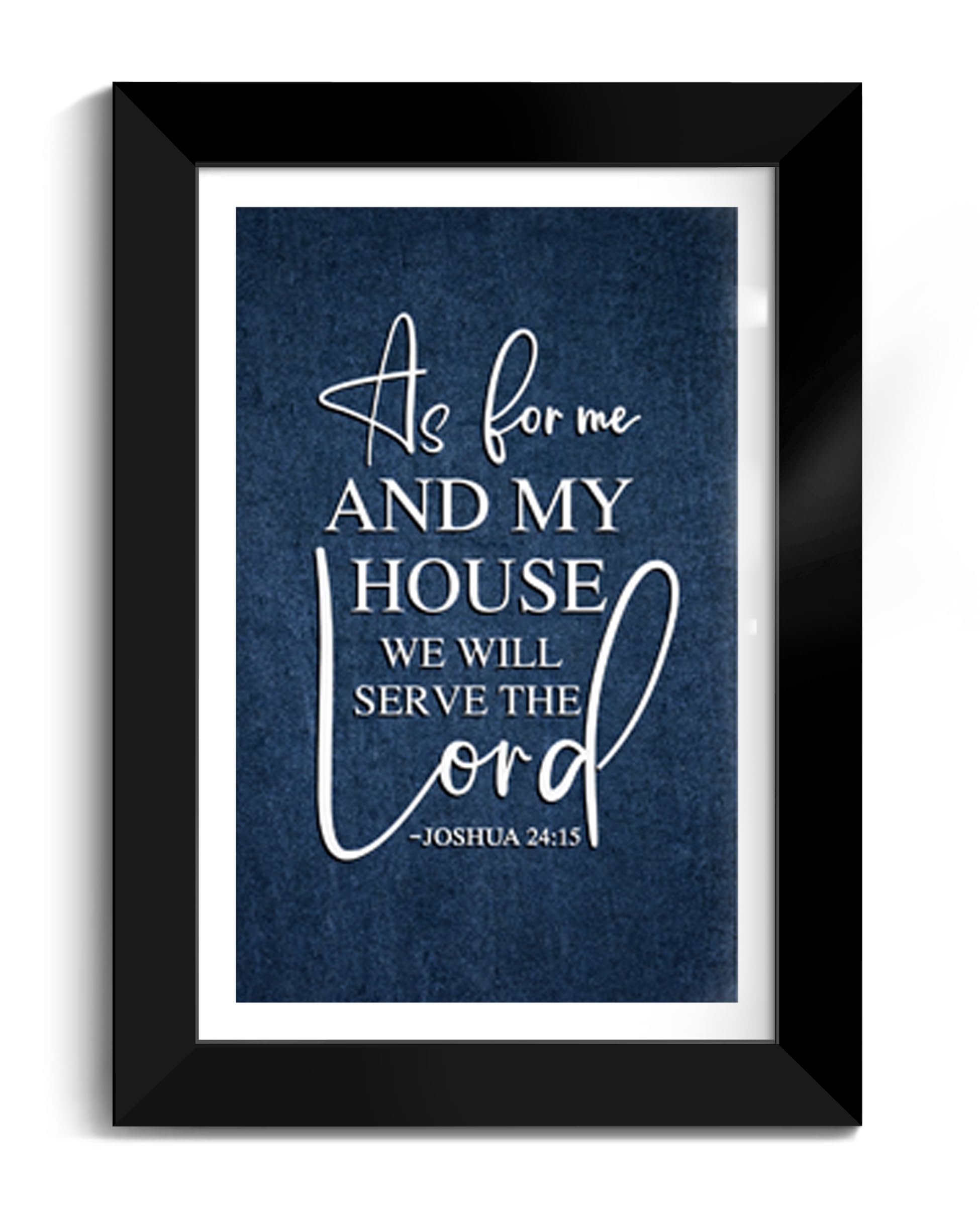 Elben Creatives Bible Verse Wall Art: As for me and my house, we will serve the Lord - Joshua 24:15 Christian Home Decor