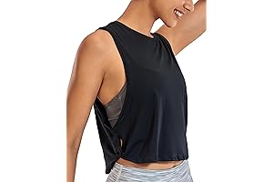 CRZ YOGA Pima Cotton Cropped Tank Tops: Comfort and Style Elevated