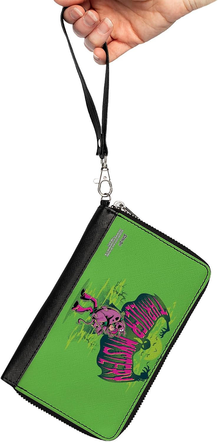 Buckle-Down Women's PU Zip Around Wallet Rectangle-Scooby Doo, 7.5"x4.5"