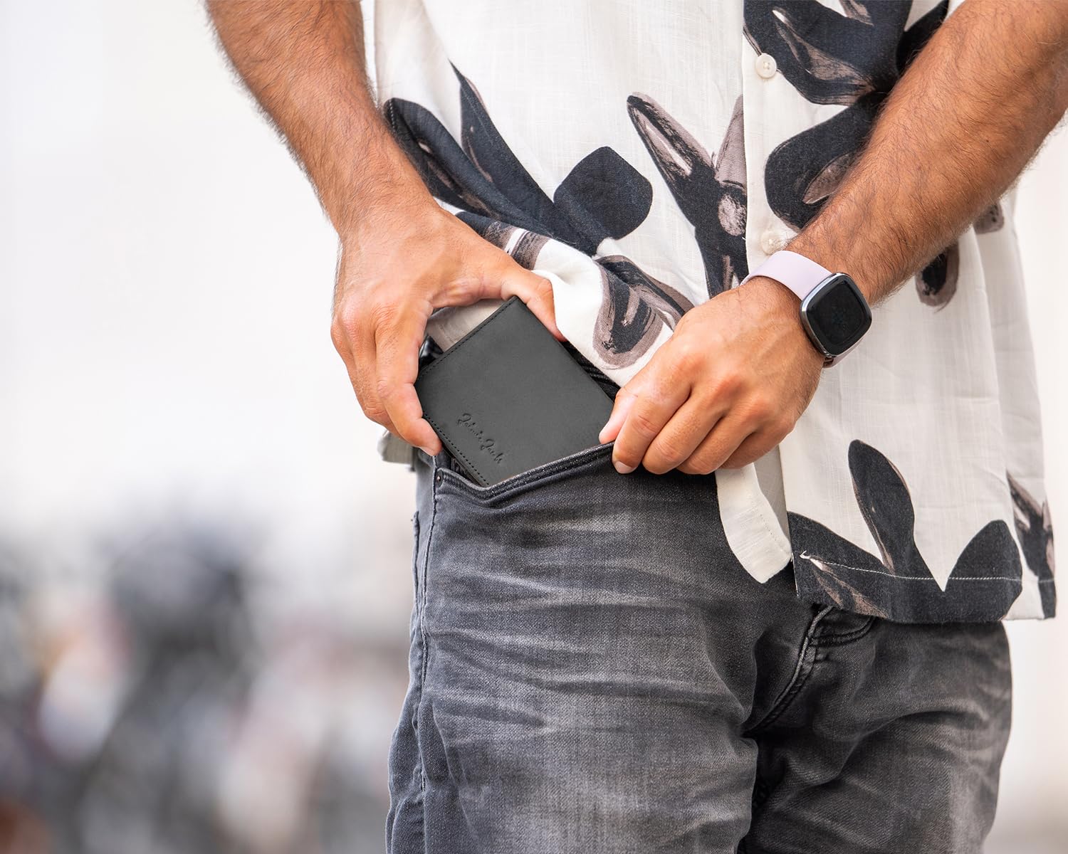 Jaimie Jacobs Flap Boy Portafoglio Magico con scompartimento per monete e RFID-Blocker Magic Wallet di pelle da uomo (Abbronzatura Nero)