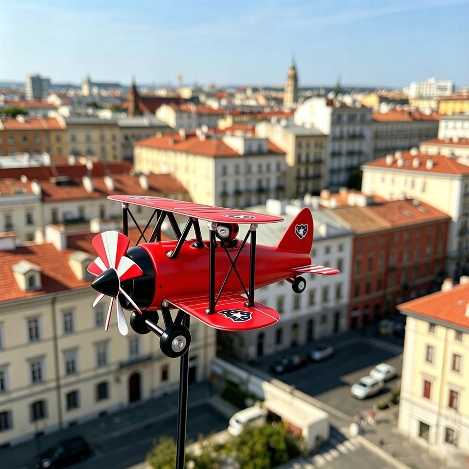 Molinillos de Viento Biplano Exteriores Arte Cinético Avión