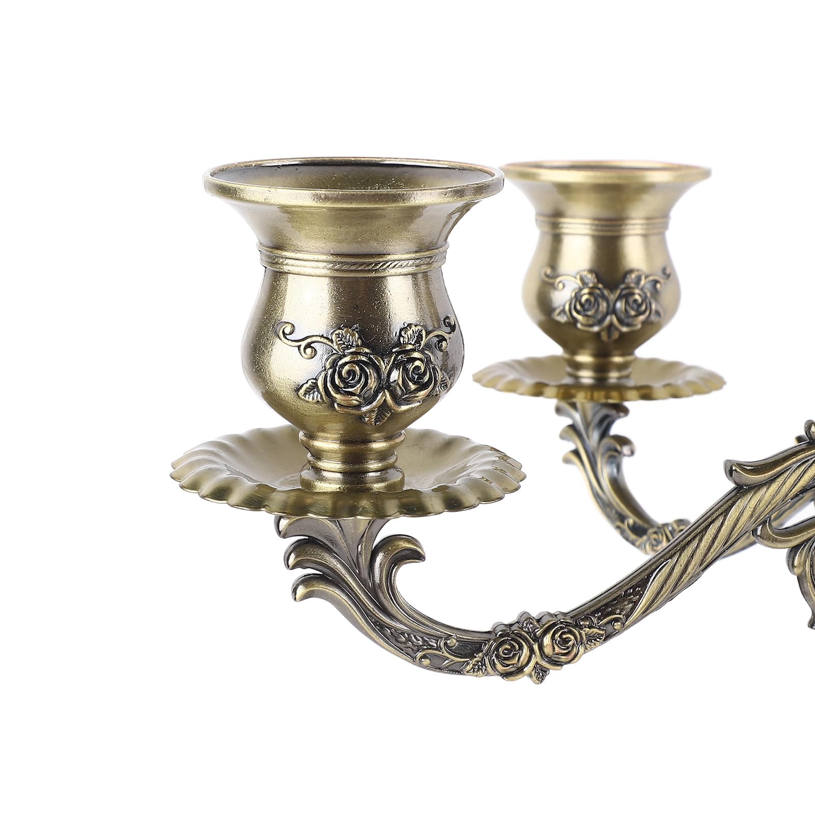 Portacandele Vintage Elegante Candelabro a Colonna in Stile Gotico per Cene Romantiche a Lume di Candela in Lega di Zinco (#3)