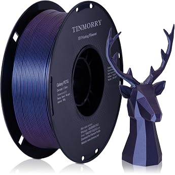 PETG Filament 1.75 mm Tinmorry PETG 3D Printer Filament PETG with a Fast Flow Rate Compatible with Bambu FDM 3D Printer 1 kg 1 Spool Galaxy Jewel Blue