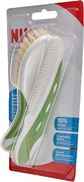 Nuk Na 256236-C Bristle Brush And Comb Baby Set, Green