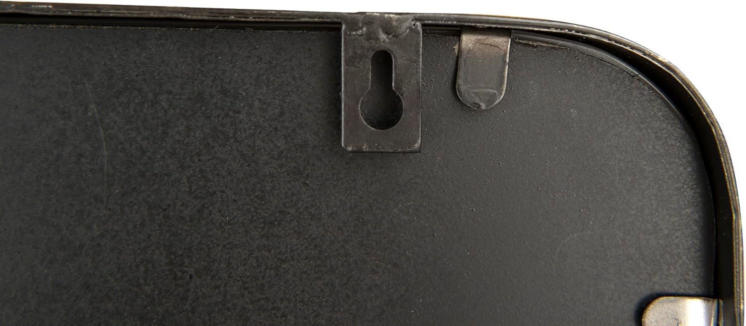 Creative Co-Op Rectangle Accent Mirror with Black Metal Frame & Shelf (EC0183)