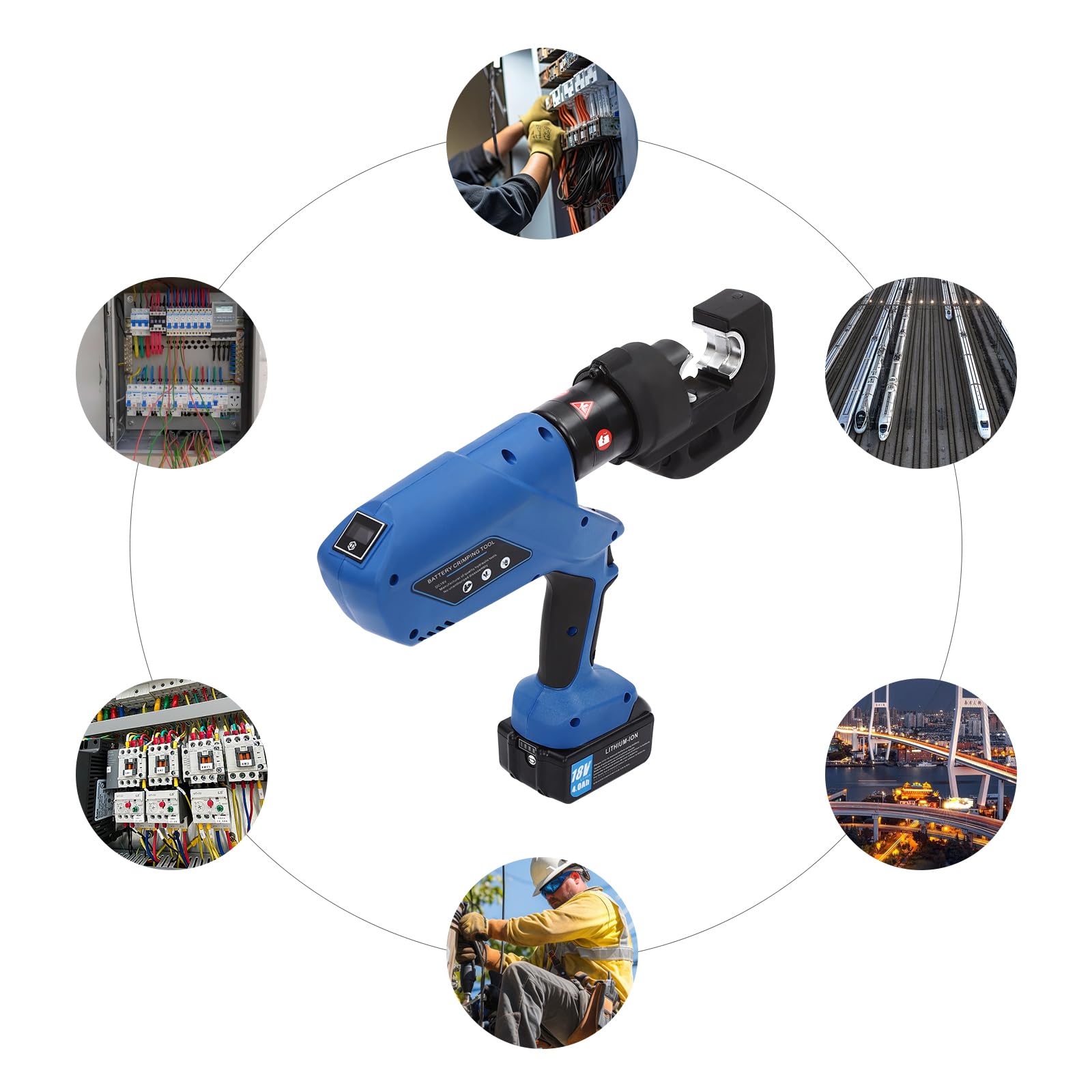 EZ-400 16-400mm² Rechargeable Electric Hydraulic Plier Battery Powered Crimping Wiederaufladbare hydraulische Crimpzange, batteriebetriebene Crimpzange, elektrischer hydraulischer Zangensatz
