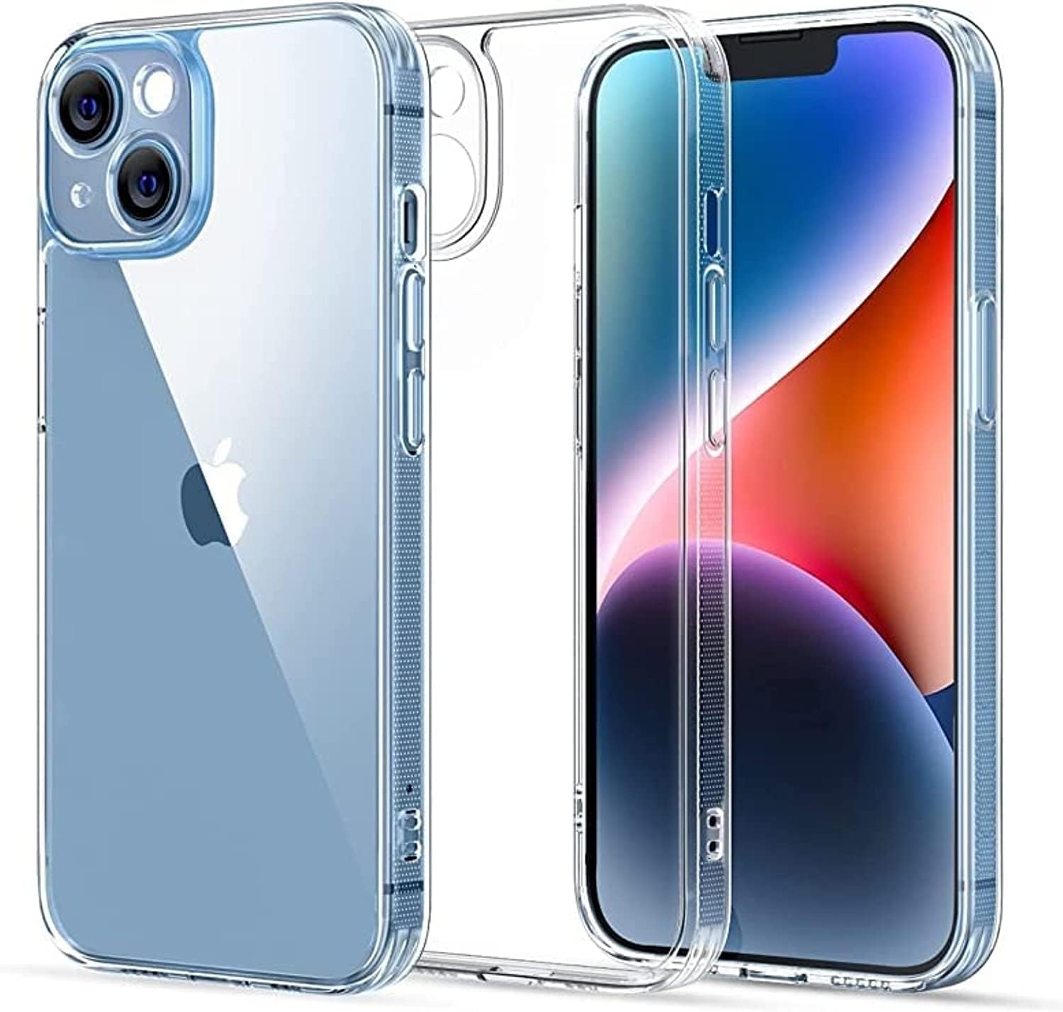 iPhone 14 Crystal Clear Case, Anti-Yellowing with Hard Back, Anti-Slippery, Explosion Proof, Drop Shockproof Protection, Full Edge Lens Coverage, Ultra Thin Case (iPhone 14)