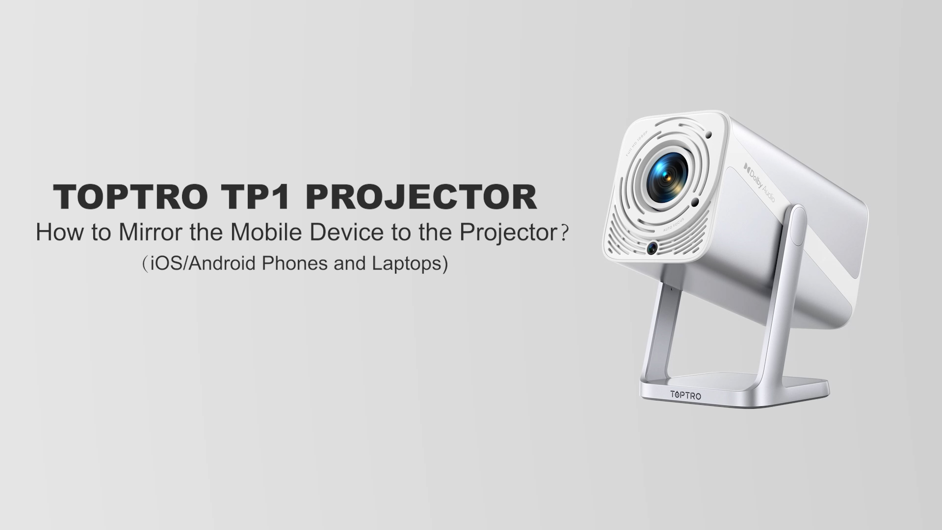 TOPTRO Projector 4K【Compatible with Netflix & DoIby Audio】Smart