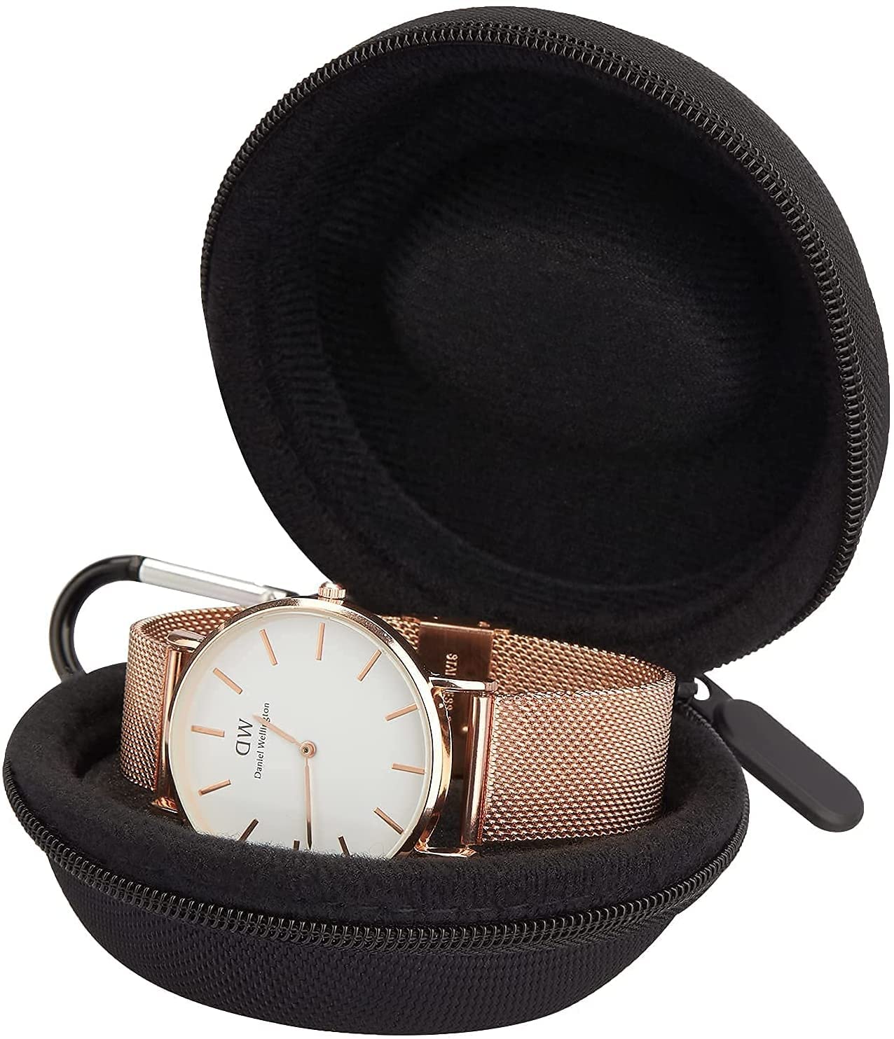M.G.R.J® Travel Watch Case Cover Single Storage Box for Wristwatches & Smart Watches up to 50mm, Compatible for Apple Watch (Black) (B09L9J9J1Y) Amazon Price History, Amazon Price Tracker