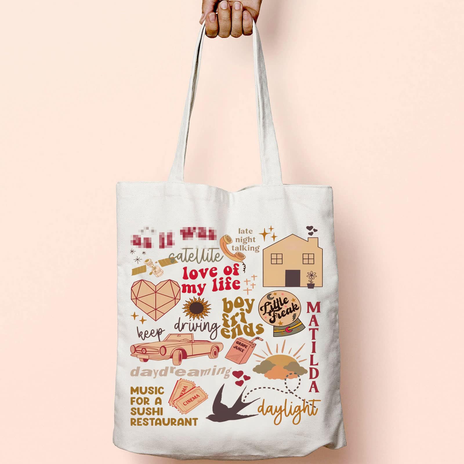BLUPARK Singer Merch Singer Tote Bag Singer Album Inspired Gift Fans Gift Singer Album Gift Music Lover Gift HS Merchandise