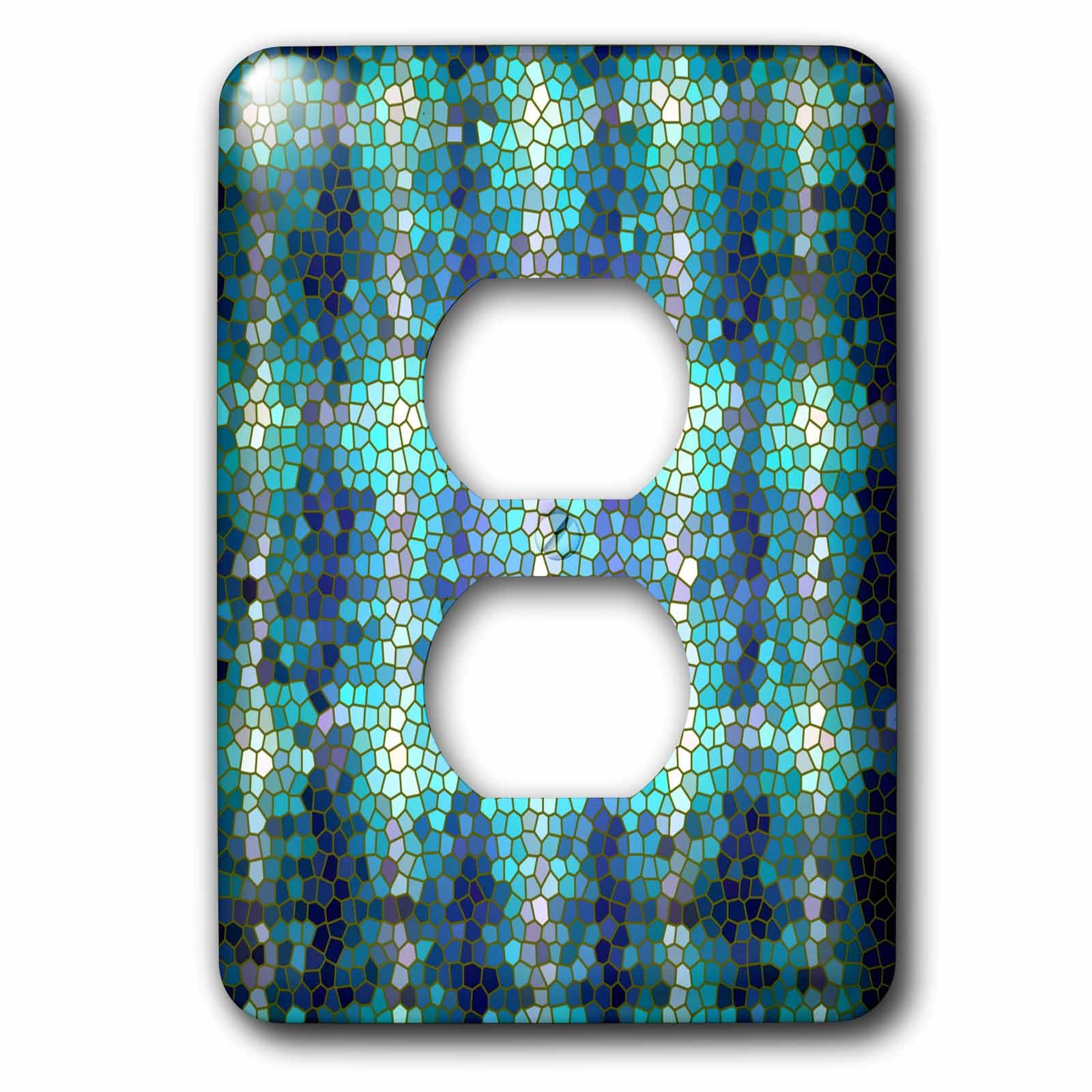 Verre teinte bleu 2 prises 3dRose lsp_14281_6 pour l ambiance de votre salon
