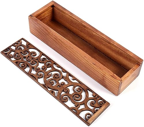 Miniatura 3 de Shopping Spree - Vitrina de madera de ébano con ventana de cristal para colección y almacenamiento de pluma estilográfica, organizador con bandeja