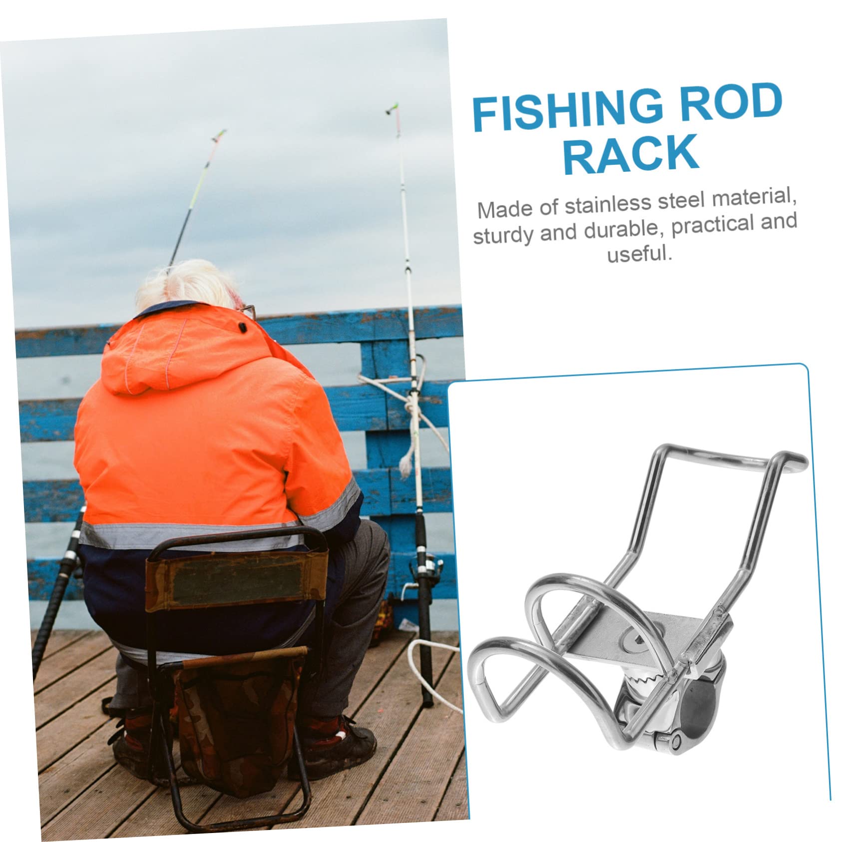 YARNOW Support de Canne à pêche en Acier Inoxydable pêcher sur des Porte-Cannes Porte-Canne à pêche Porte-Cannes à pêche treteaux reglables Porte-Cannes pour Bateau de pêche
