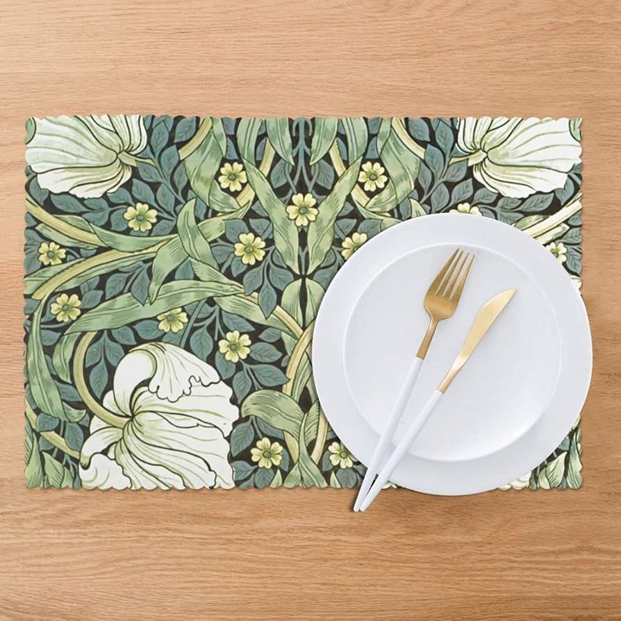 Amazon｜ランチョンマット ウィリアムモリス 花柄 6枚セット