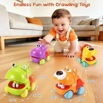 Palmatte Baby Toys 1 Year Old Boy Infant Push and Go Cars for Toddlers 1-3 | Baby Toys 18 Months Toddler Toy Age 1 2 3 Year Old Boys Toy Boy Gifts 1st First Birthday Gifts for 1-3 Year Old Boys Girls