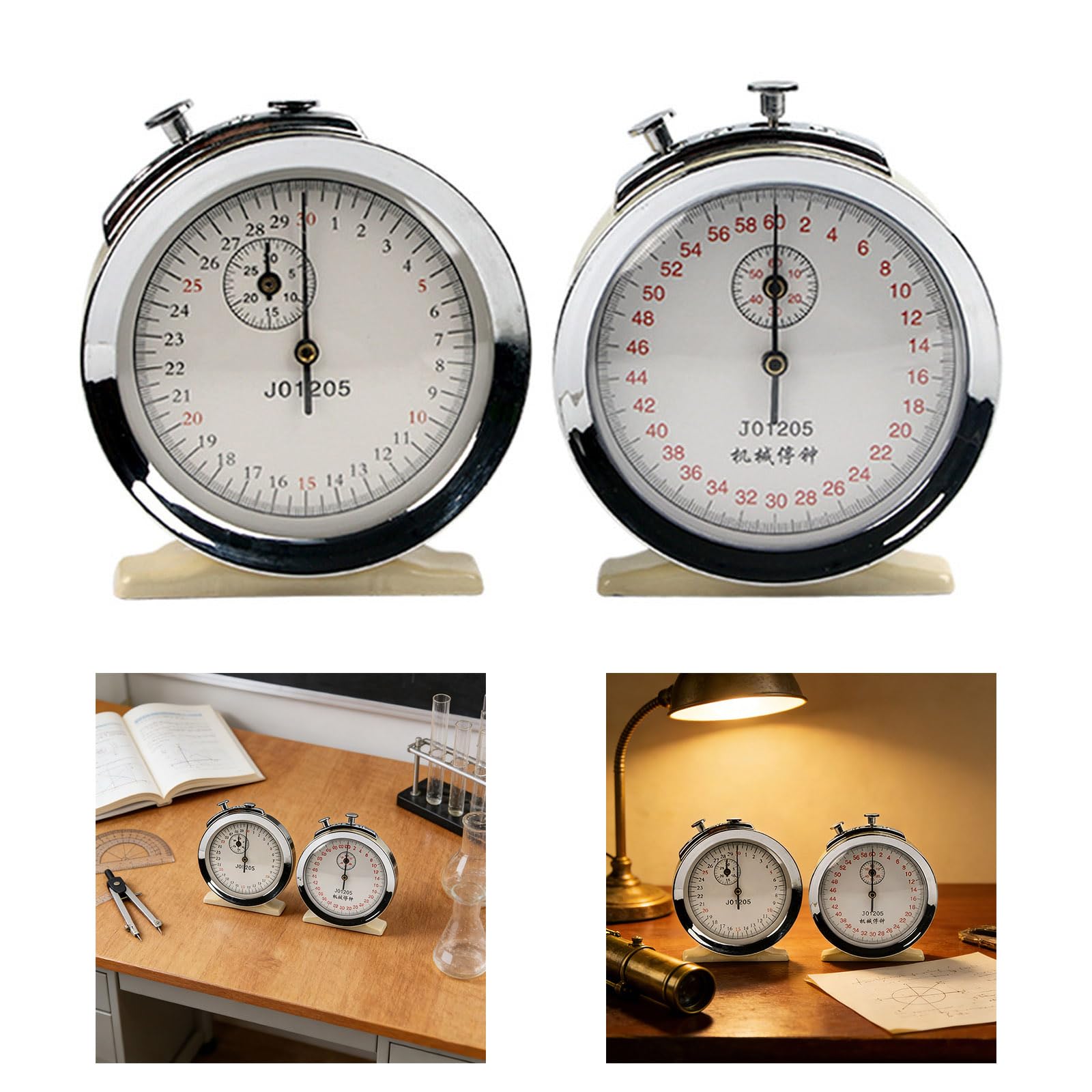 Edukacyjny timer metalowy mechaniczny stoper dydaktyczny chronometr do eksperymentu fizycznego nauczania sportu i laboratorium stoper mechaniczny