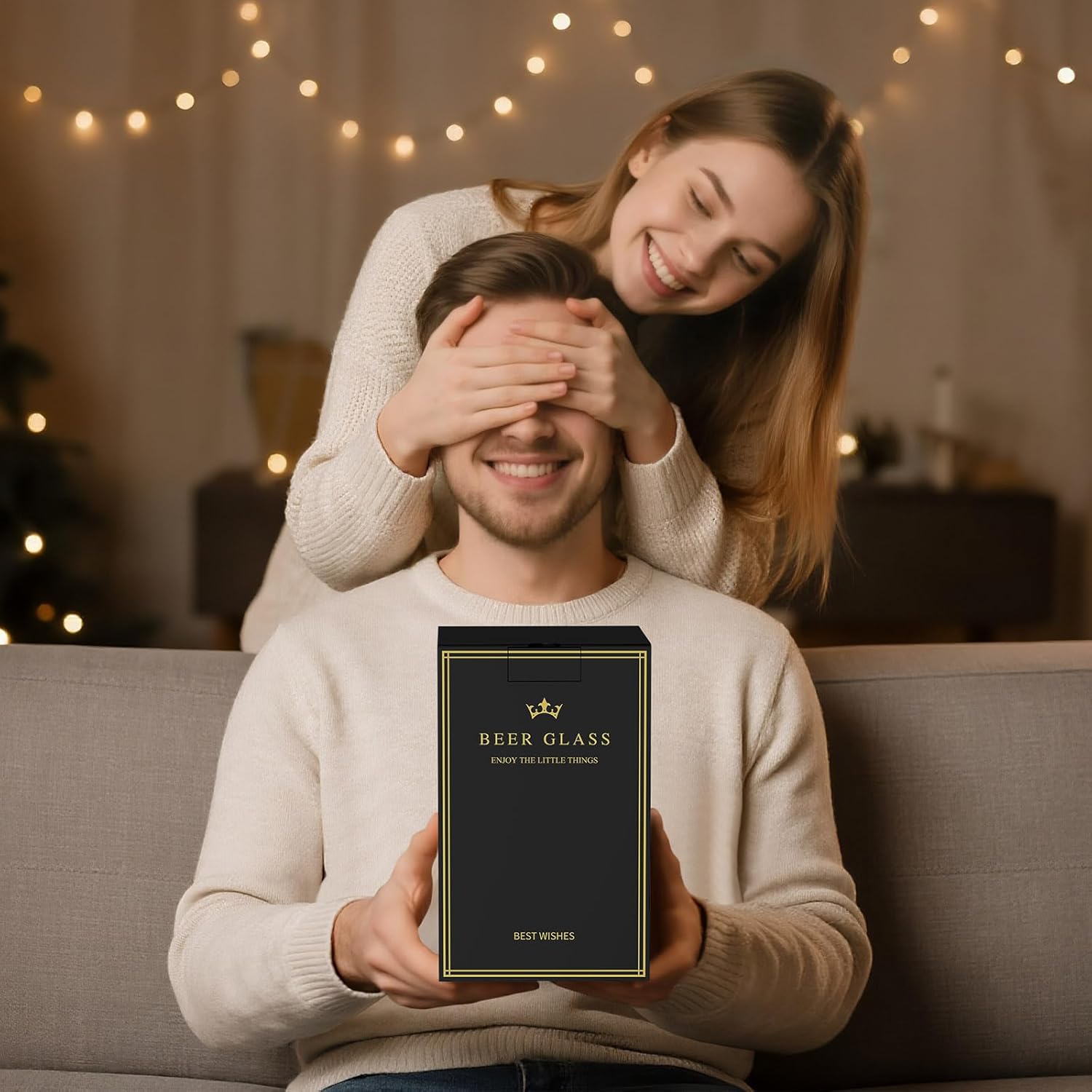 Personalized Beer Glasses Gifts for Men, 16 oz Pint Glasses Monogrammed A-Z Drinking Glass Cups Customized Gift, Unique Christmas Anniversary Birthday Gifts for Men Him Dad Brother Husband Grandpa (J) - Image 9