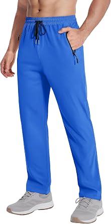 MAGNIVIT Mens Sweatpants Quick Dry Stretch Gym Joggers with Zipper Pockets