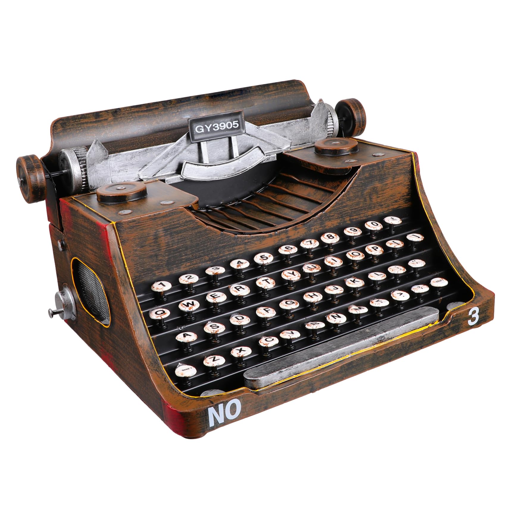Vaguelly Vintage Schreibmaschine aus Eisen für Desktop und Café Schwarze Retro Schreibmaschine mit Robuster Verarbeitung und Stilvoller Heimdekoration