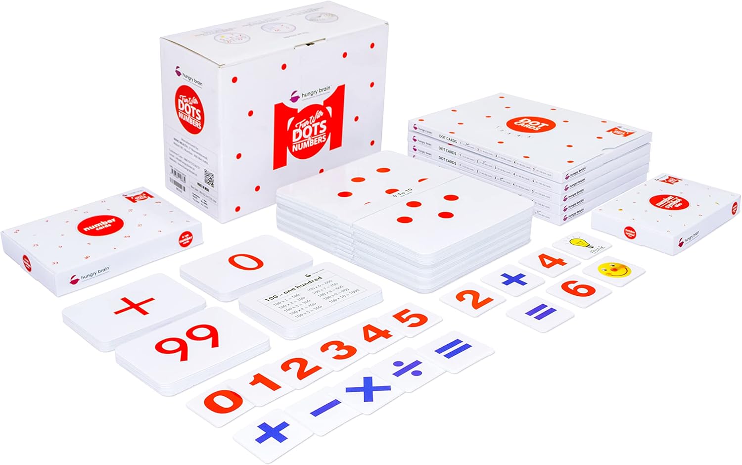 hungry brain Pack of 10 Combo & Maths Program Flash Cards for Toddlers 1 Year I Montessori, Preschool Learning Activities and Kindergarten Educational Flash Cards for Kids
