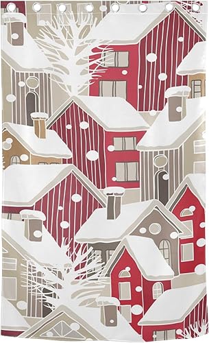 Miniatura 3 de Cortinas opacas de nieve para casa de Navidad para dormitorio, aislamiento térmico, ojales, cortinas opacas para oscurecer la habitación, cortinas