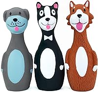 Vista 2 de CHIWAVA Paquete de 3 juguetes para perros con sonido, de látex, 14.5 cm, de pie, en forma de palo, para cachorros, juego interactivo de búsqueda