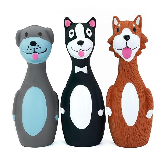 Foto 2 de 8 de Chiwava Paquete de 3 5.7" Juguete de Latex para Perros Pequeños y Divertidos de Juego Interactivo