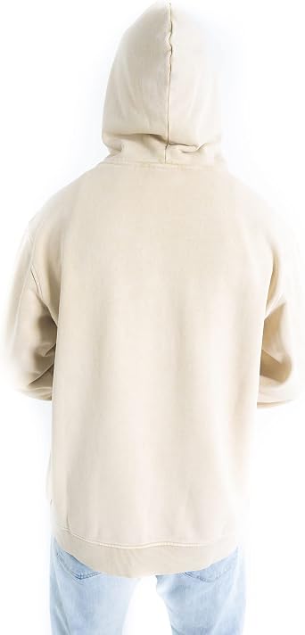 FUBU Khaki Garment Washed Script Hoodie, Large