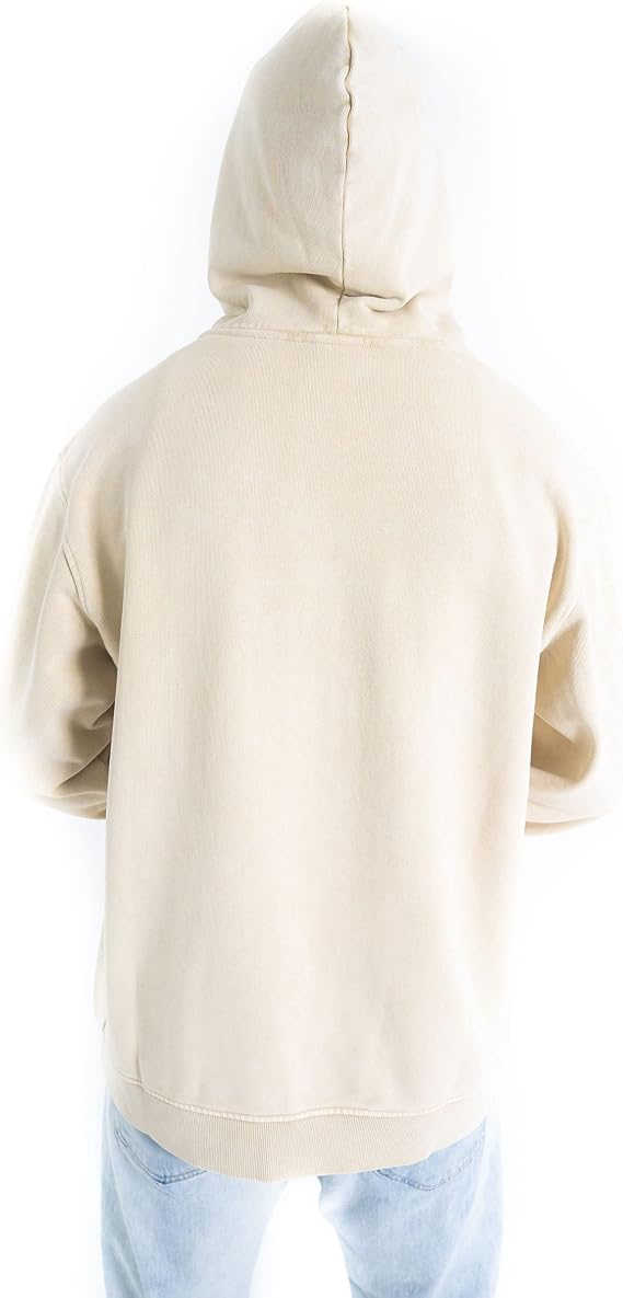 FUBU Khaki Garment Washed Script Hoodie, Large